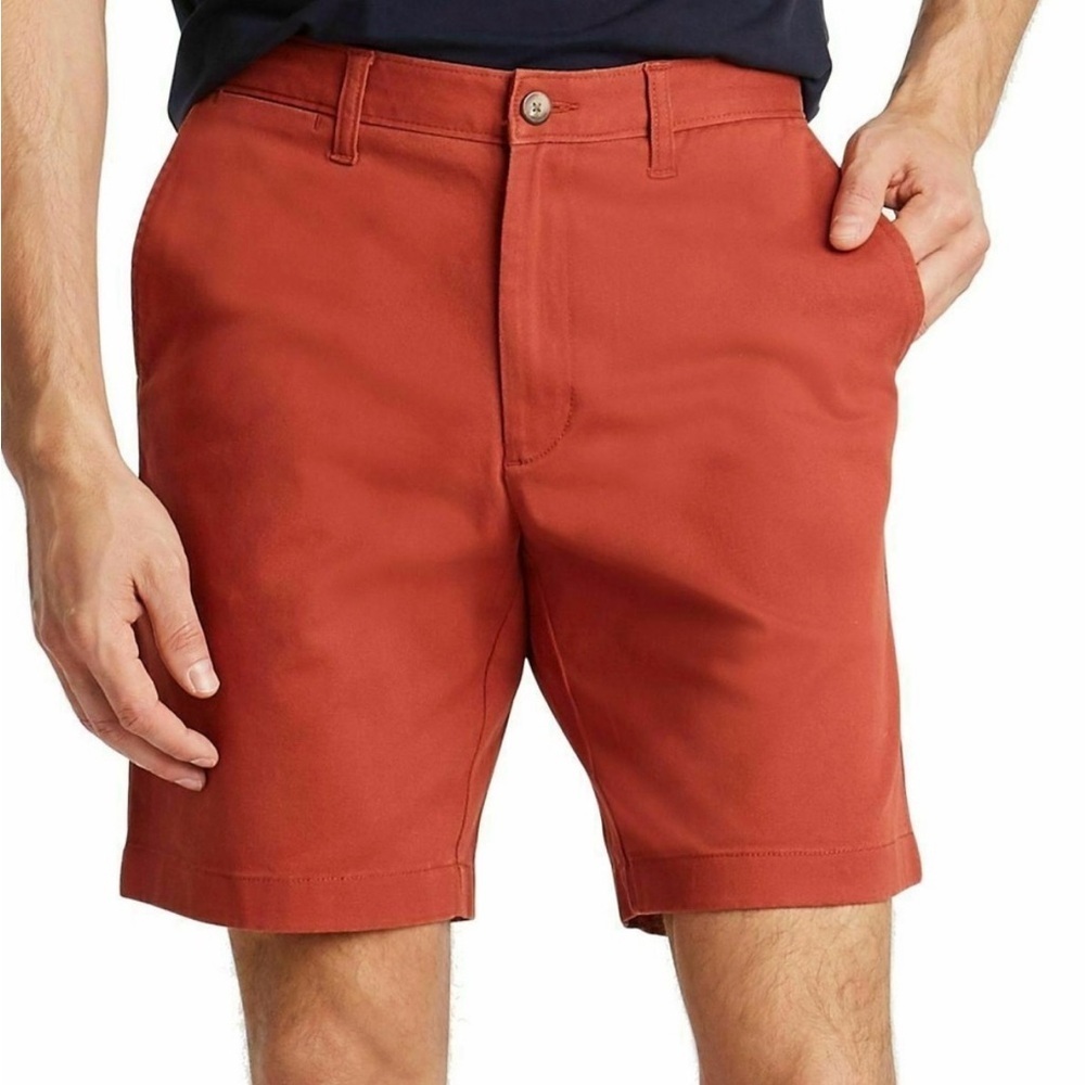 Roundtree & Yorke Vibrant Orange Flat Front Shorts
